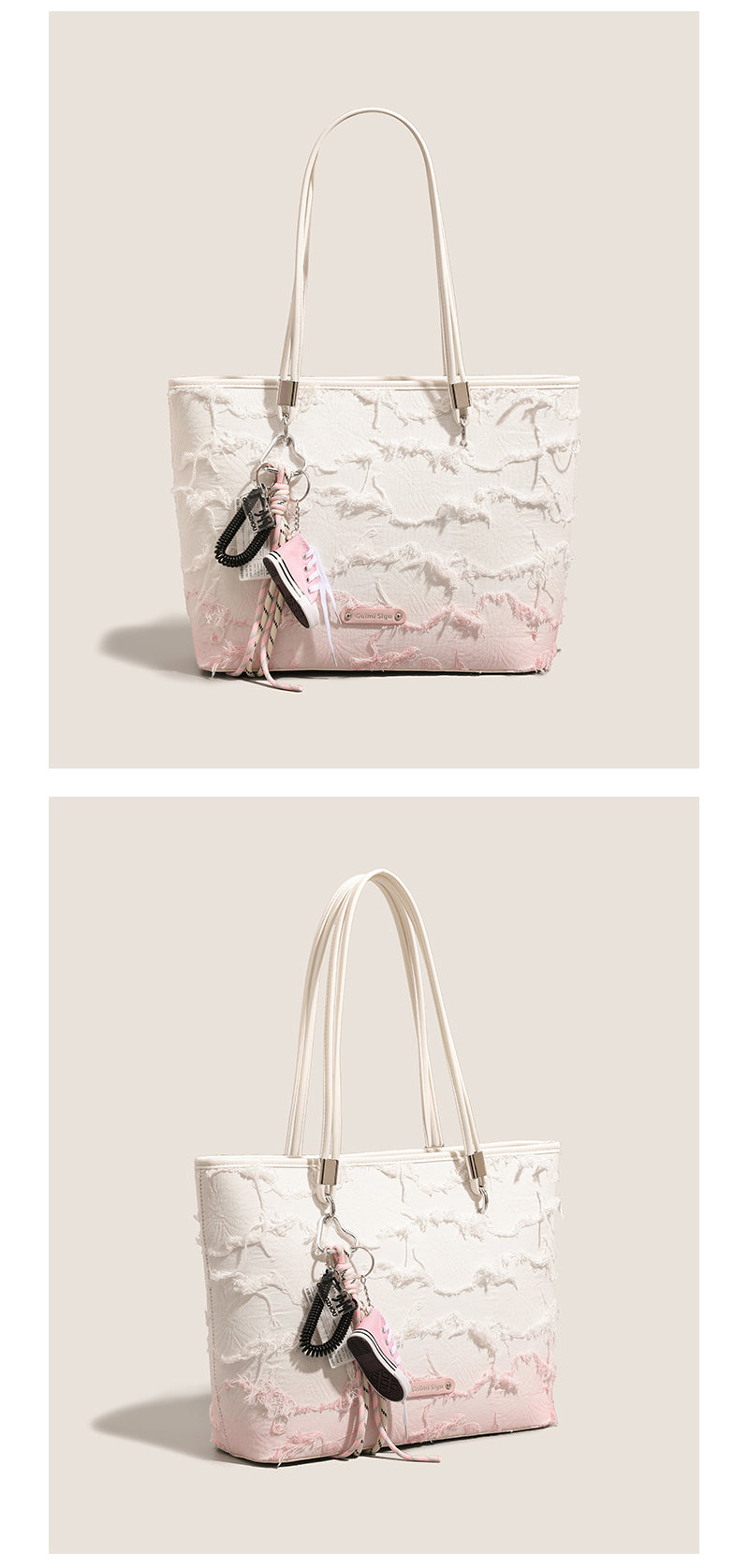 New niche tote bag for women, large capacity, suitable for commuting, handbag, shoulder bag, or underarm bag.