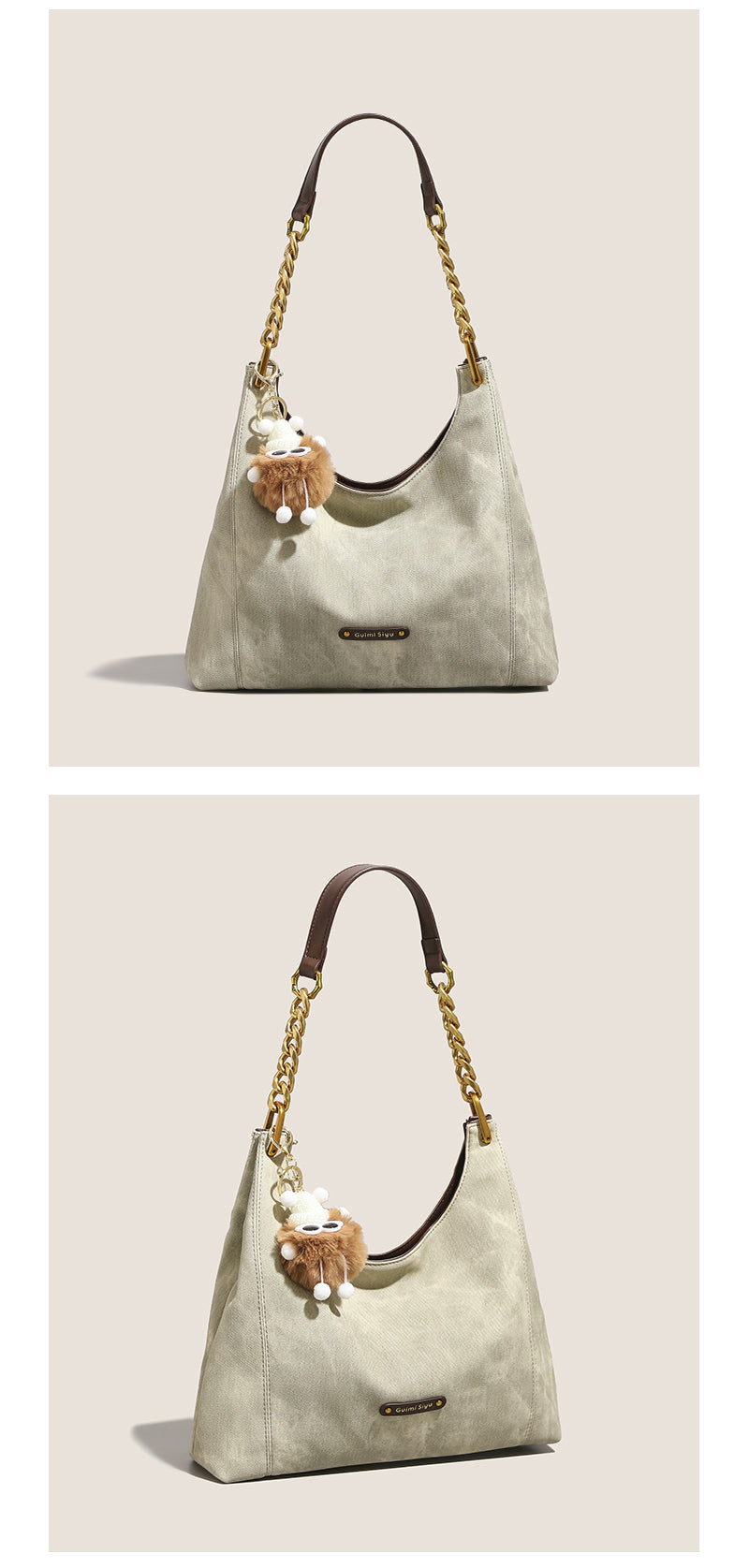 Original women's tote bag, new style, large capacity, commuter underarm bag, handbag, shoulder bag.