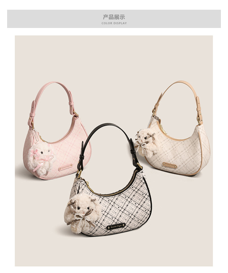 New Crescent Moon Bag, a stylish women's birthday gift, commuter shoulder bag, high-end design, perfect for mom or wife.