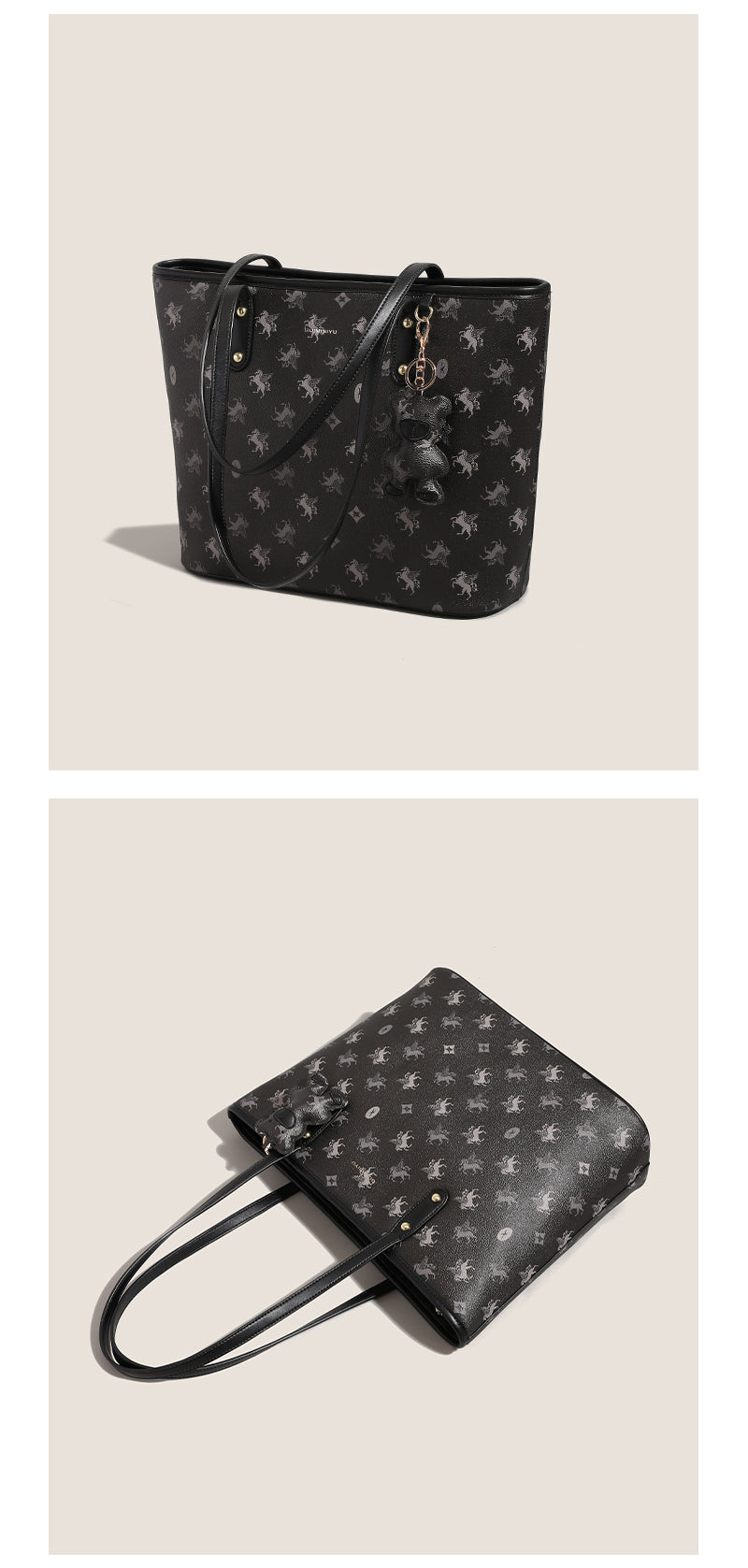 Women's original tote bag, new style, large capacity, commuter shoulder bag, class bag, handbag, underarm bag