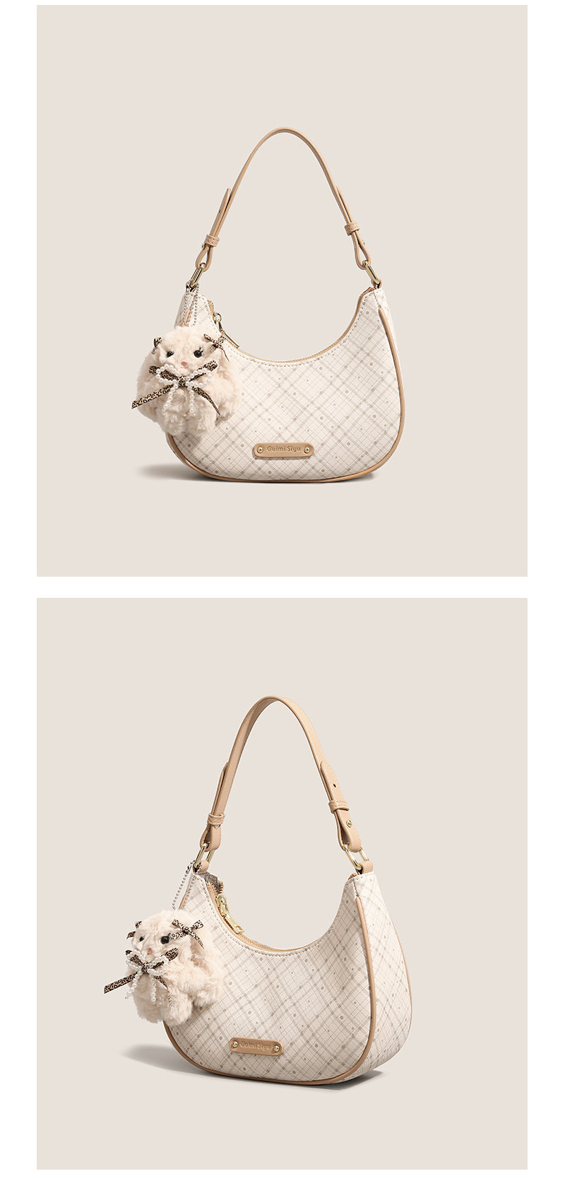 New Crescent Moon Bag, a stylish women's birthday gift, commuter shoulder bag, high-end design, perfect for mom or wife.