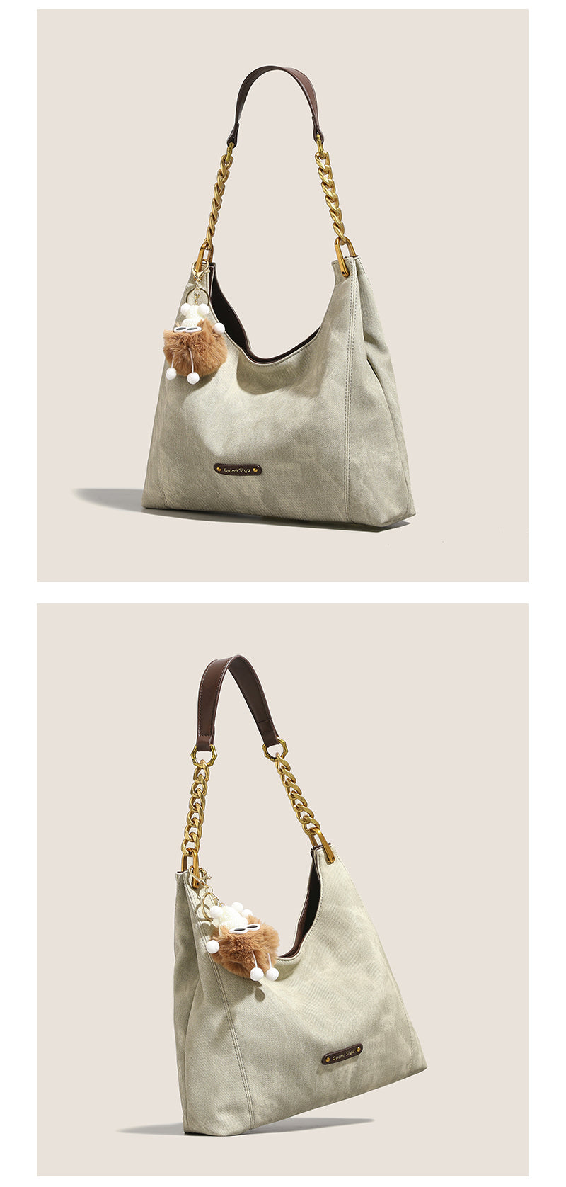 Original women's tote bag, new style, large capacity, commuter underarm bag, handbag, shoulder bag.