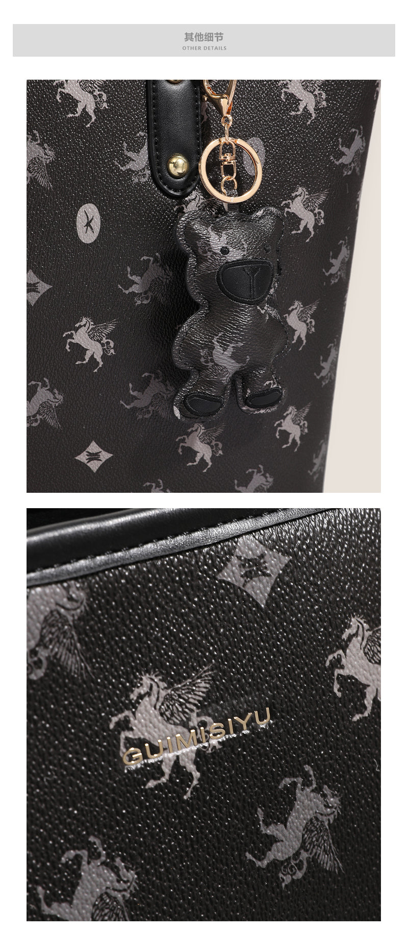 Women's original tote bag, new style, large capacity, commuter shoulder bag, class bag, handbag, underarm bag