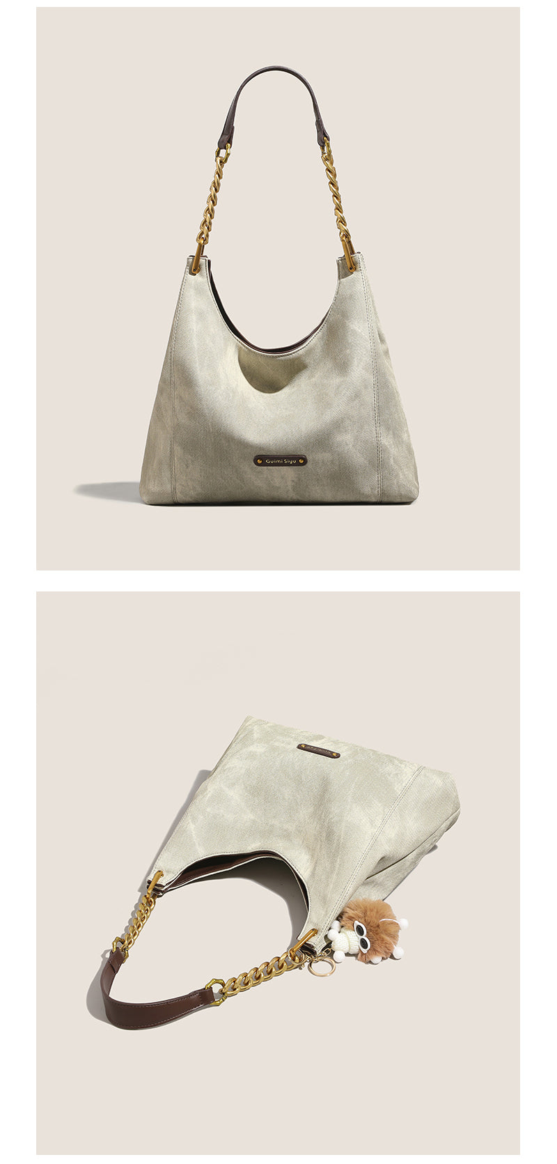 Original women's tote bag, new style, large capacity, commuter underarm bag, handbag, shoulder bag.