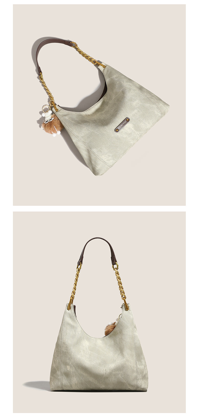 Original women's tote bag, new style, large capacity, commuter underarm bag, handbag, shoulder bag.