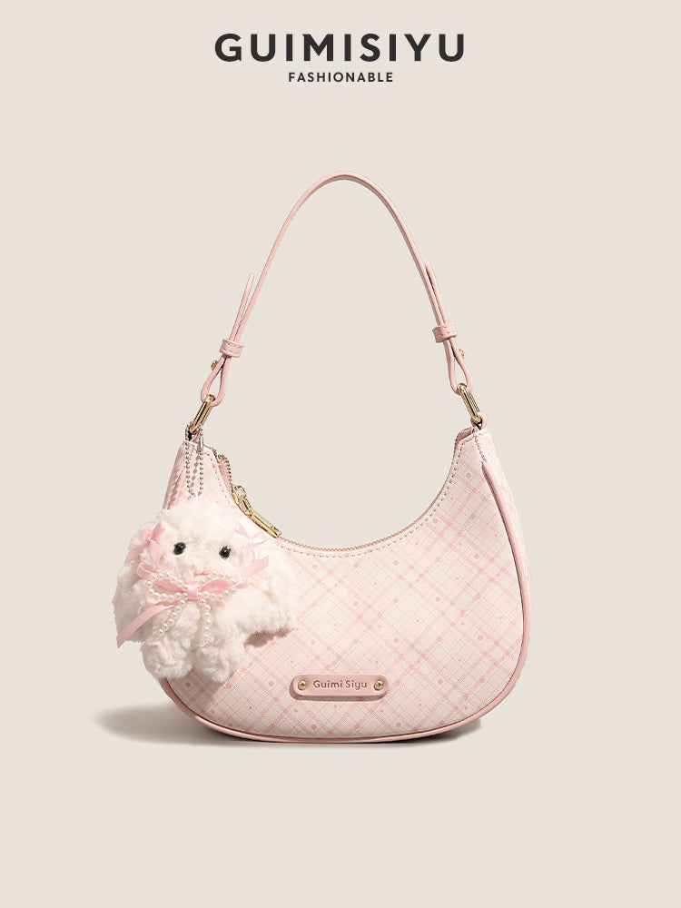 New Crescent Moon Bag, a stylish women's birthday gift, commuter shoulder bag, high-end design, perfect for mom or wife.