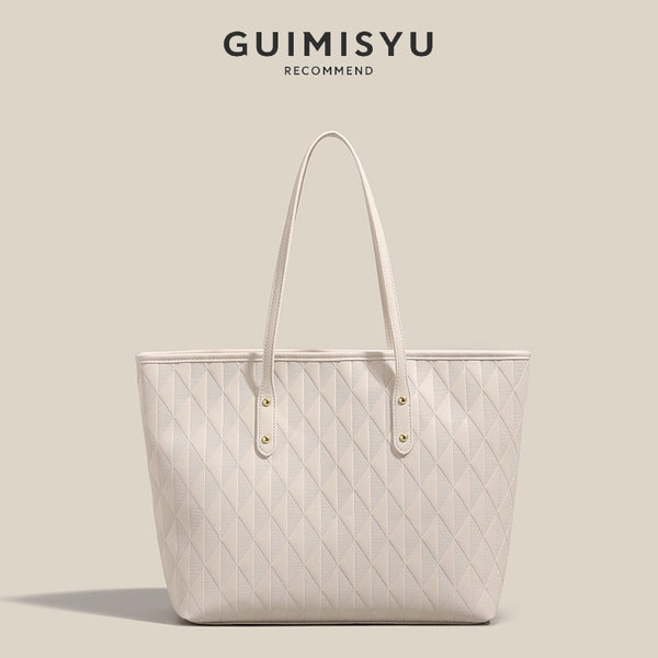 New large-capacity tote bag/shoulder bag with a sophisticated design, perfect for everyday commuting.