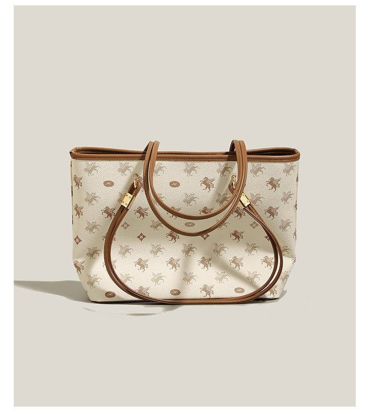 New niche handbag with large capacity for commuting to class, shoulder bag, or underarm bag.