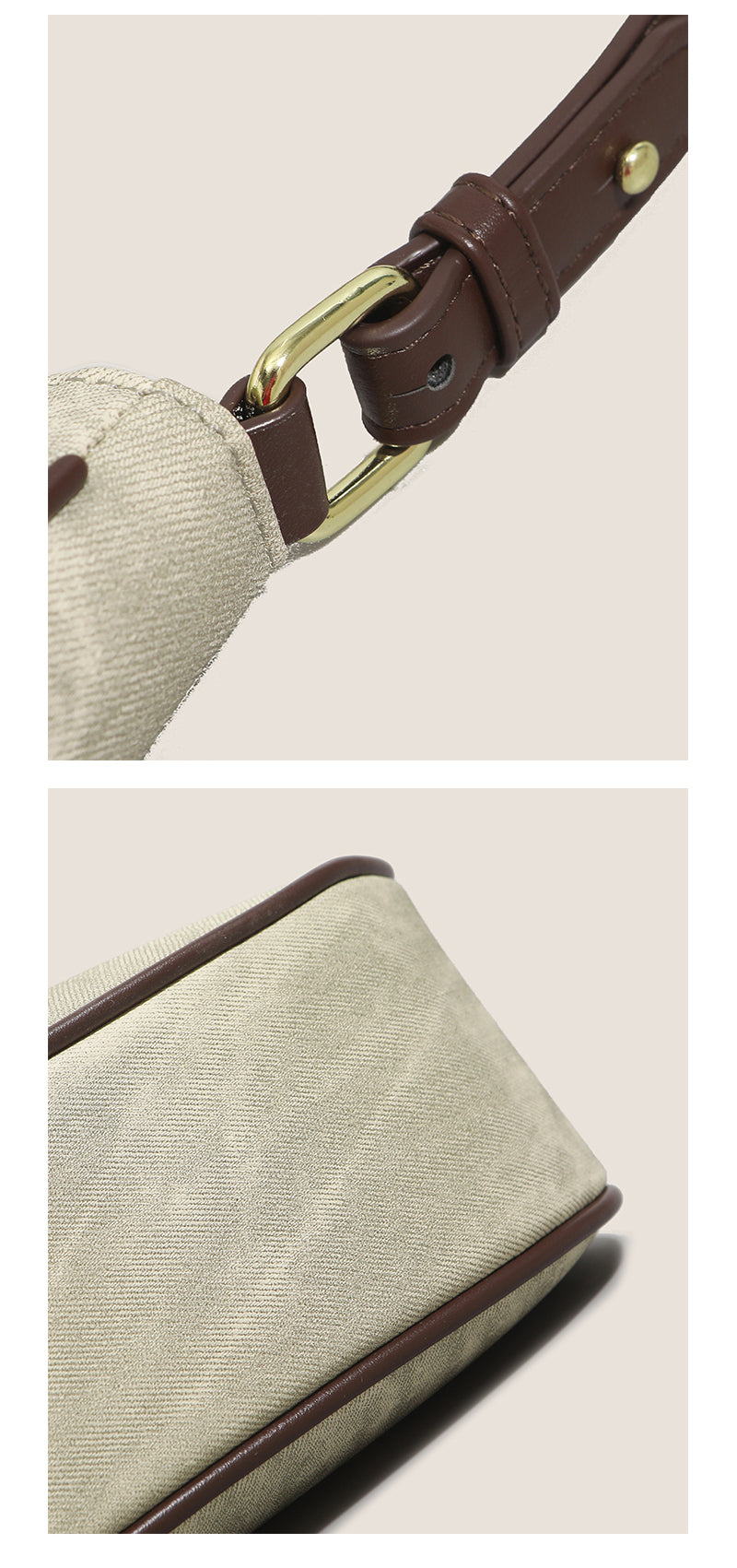 New women's baguette bag, sophisticated and trendy, suitable for underarms, shoulder bag, or handbag; crescent-shaped bag.