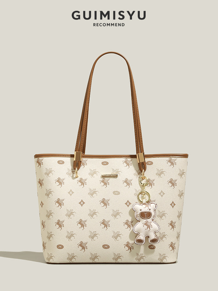 New Pegasus Tote Bag for Women, Large Capacity, Suitable for College Students' Commute, Shoulder Bag