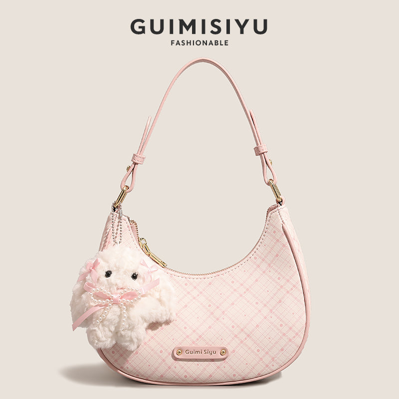 New Crescent Moon Bag, a stylish women's birthday gift, commuter shoulder bag, high-end design, perfect for mom or wife.