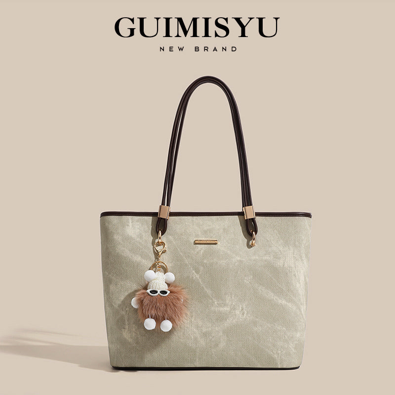 New women's tote bag, large size, suitable for commuting and work, high-end style, large capacity, shoulder bag/underarm bag.