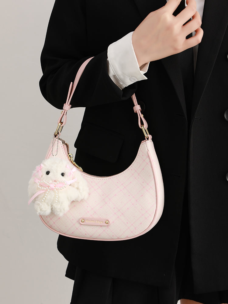 New Crescent Moon Bag, a stylish women's birthday gift, commuter shoulder bag, high-end design, perfect for mom or wife.