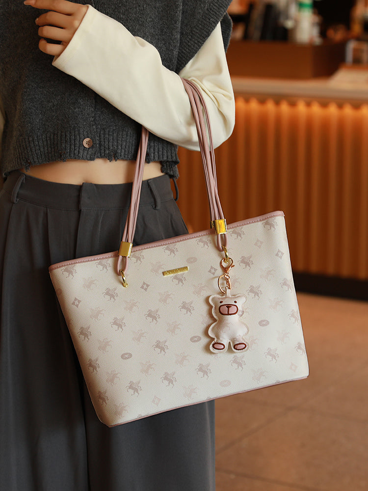 New Pegasus Tote Bag for Women, Large Capacity, Suitable for College Students' Commute, Shoulder Bag