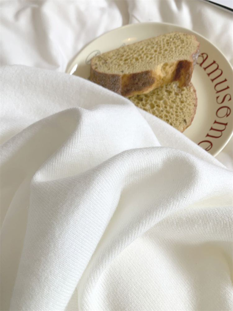 Soft and fluffy cashmere-feel high-neck knitted base layer sweater for women in spring, autumn and winter, with fleece lining, solid color, pullover sweater.