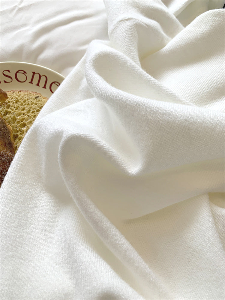 Soft and fluffy cashmere-feel high-neck knitted base layer sweater for women in spring, autumn and winter, with fleece lining, solid color, pullover sweater.