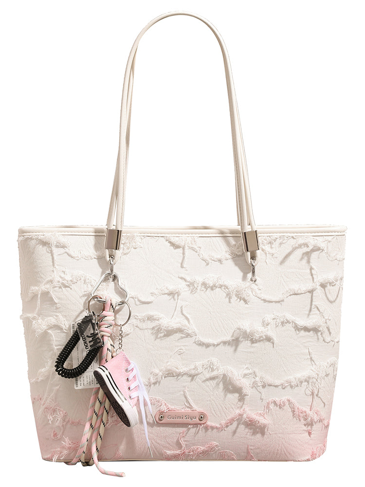 New niche tote bag for women, large capacity, suitable for commuting, handbag, shoulder bag, or underarm bag.