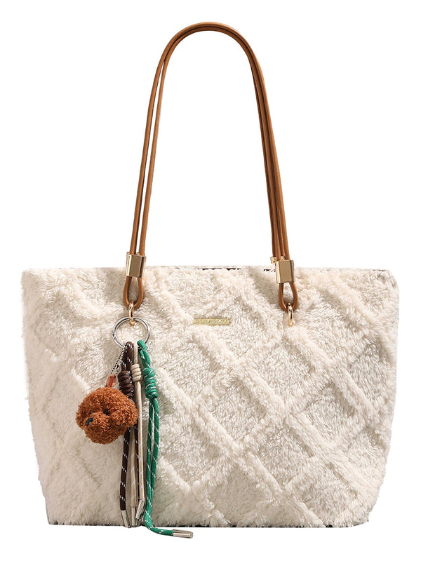 Unique design tote bag, new spring/summer plush commuter bag, versatile handbag, underarm bag, shoulder bag.