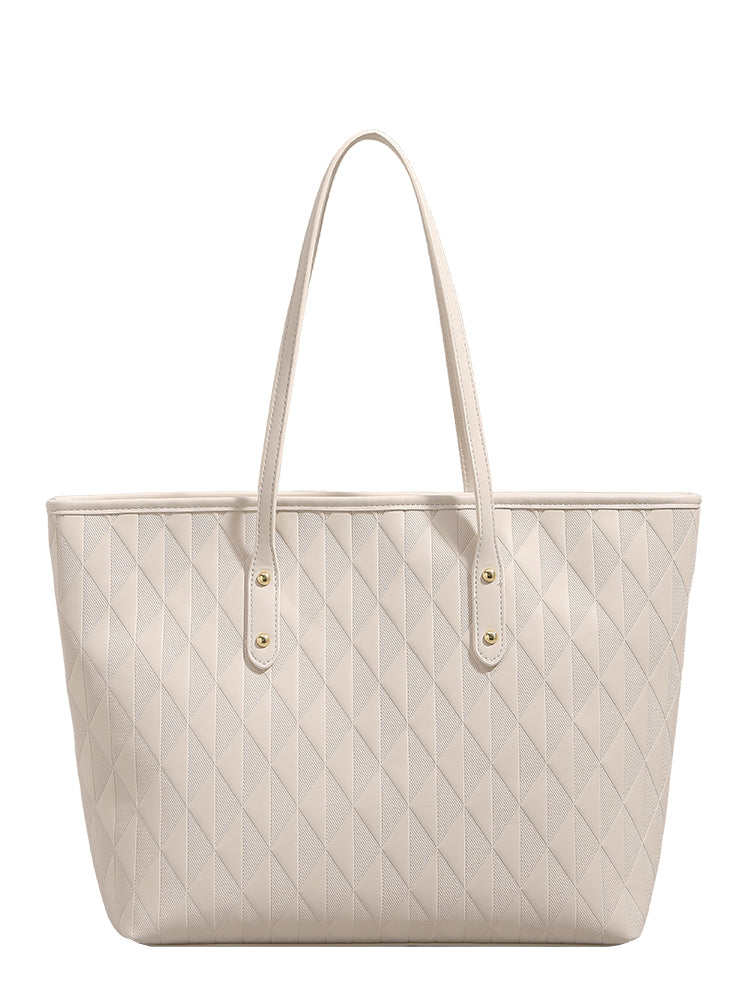 New large-capacity tote bag/shoulder bag with a sophisticated design, perfect for everyday commuting.