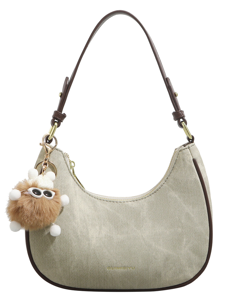 New women's baguette bag, sophisticated and trendy, suitable for underarms, shoulder bag, or handbag; crescent-shaped bag.